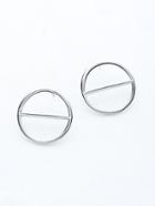 Romwe Circle Exaggerated Studded Earrings