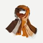 Romwe Color Block Fringe Hem Scarf