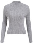 Romwe High Neck Slim Grey Sweater