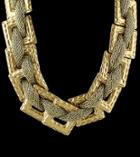 Romwe Gold Fashion Geometric Necklace