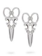 Romwe Silver Scissors Shaped Stud Earrings