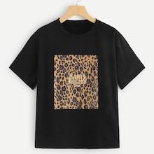 Romwe Cheetah Print Tee