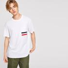 Romwe Guys Colorblock Striped Pocket Patched Top