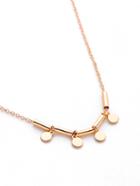 Romwe Sequin Decorated Geometric Chain Necklace