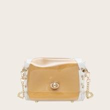 Romwe Twist Lock Clear Bag With Inner Pouch