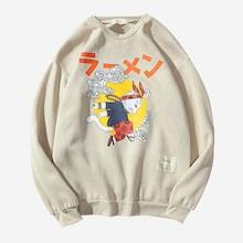Romwe Men Drop Shoulder Cartoon Print Sweatshirt