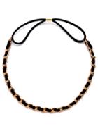 Romwe Curb Chain With Faux Suede Hair Chain