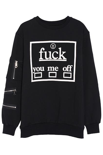 Romwe Fuck You Me Off Sweatshirt