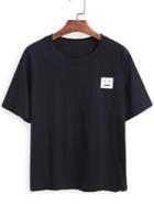 Romwe Face Print Loose T-shirt