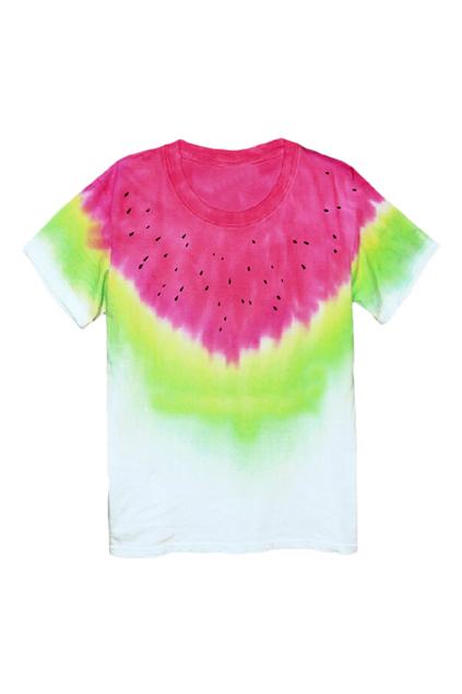 Romwe Watermelon Pattern Bandhnu T-shirt