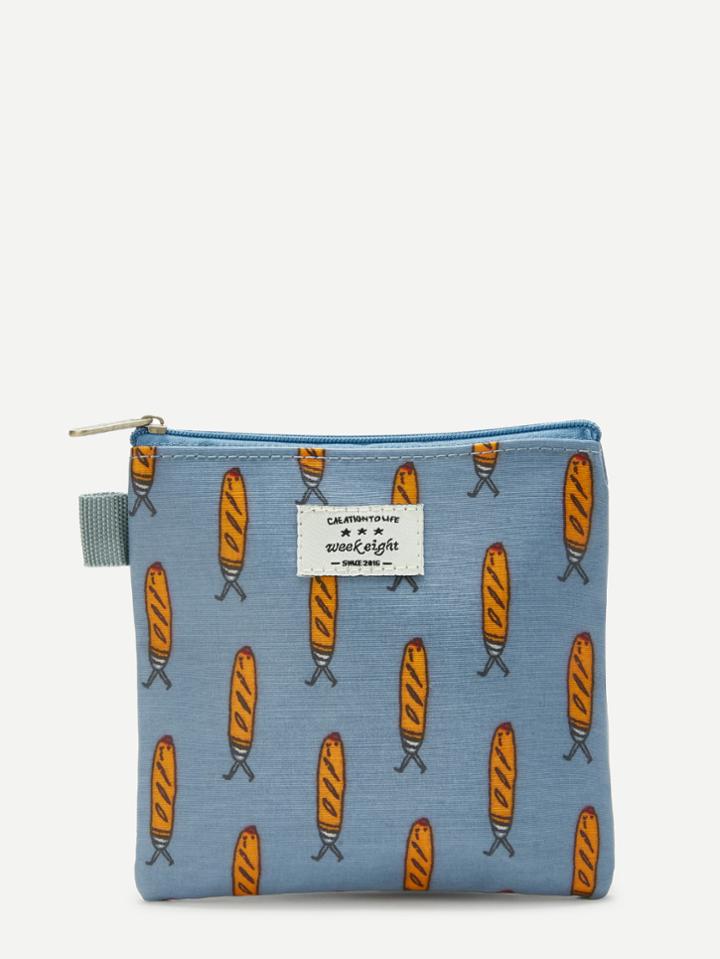 Romwe Cartoon Print Makeup Bag