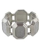 Romwe Silver Chunky Elastic Bracelet