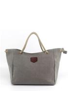 Romwe Oversized Canvas Tote Bag