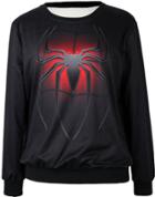 Romwe Spider-man Print Sweatshirt