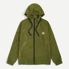 Romwe Guys Zip Up Drawstring Hooded Patched Jacket