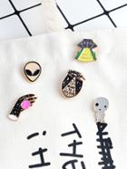 Romwe Skeleton & Cartoon Design Brooch Set