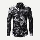 Romwe Men Allover Floral Print Shirt