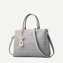 Romwe Seam Detail Satchel Bag