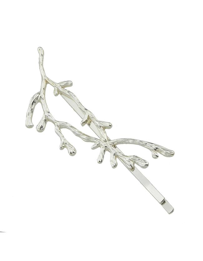 Romwe Silver Tree Branch Shape Hair Jewelry