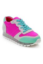 Romwe Color Block Pink Sneakers