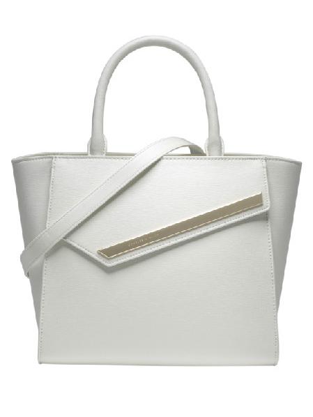 Romwe White Metallic Embellished Pu Bag
