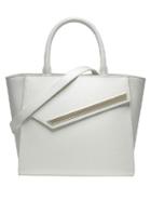 Romwe White Metallic Embellished Pu Bag