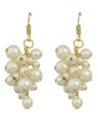 Romwe Gold Plated Pearl Drop Earrings