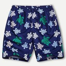 Romwe Guys Tortoise Print Drawstring Shorts