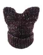 Romwe New Coming Coffee Trendy Winter Style Beautiful Lady Knitted Hat