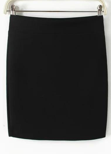 Romwe Black Bodycon Mini Skirt