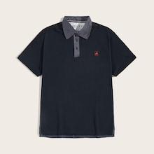 Romwe Guys Embroidered Polo Shirt
