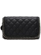 Romwe Black Pu Diamond Chain Shoulder Bag