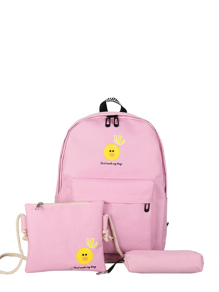 Romwe Cartoon Print Nylon Combination Bag