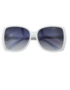 Romwe White Square Shaped Oversized Sunglasses