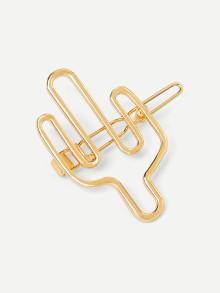 Romwe Hollow Cactus Design Hair Clip