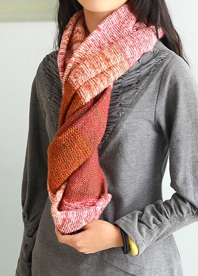 Romwe Color Block Casual Red Scarf