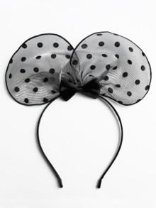 Romwe Dot Mesh Ear Headband