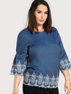 Romwe Vine Print Tunic Top