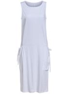 Romwe With Pockets Sun White Dress
