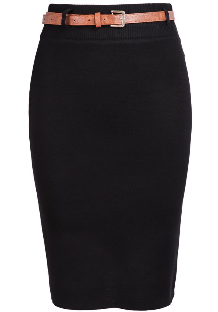 Romwe Skinny Knit Bodycon Skirt
