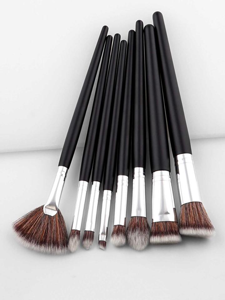 Romwe Two Tone Handle Professional Makeup Brush Set