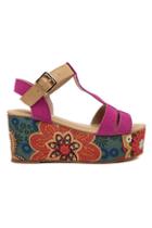 Romwe Romwe Color Block Buckled Sandal