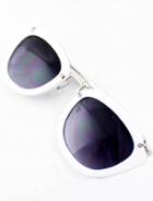 Romwe White Rim Purple Sunglasses