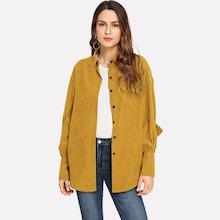 Romwe Frill Trim Solid Outerwear
