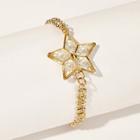 Romwe Rhinestone Star Detail Bracelet 1pc