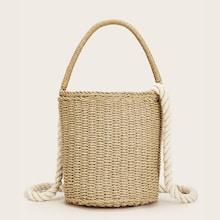 Romwe Braided Detail Bucket Bag