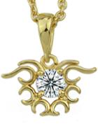 Romwe Best Seller 18k Gold Plated With Imitation Crystal Women Pendant Necklace