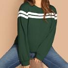 Romwe Plus Striped-panel Pullover