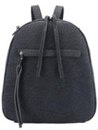 Romwe Grey Zipper Pu Backpack