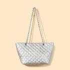 Romwe Quilted Chain Shoulder Bag